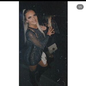 Windsor Black and Silver Sparkle Dress